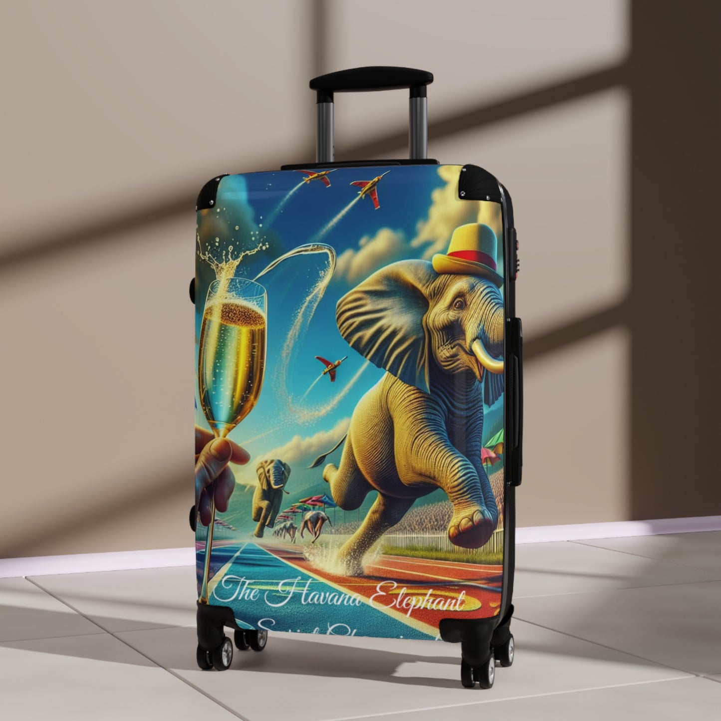 Havana Elephant Suitcase Stylish - The Sprint Champion (Captioned)