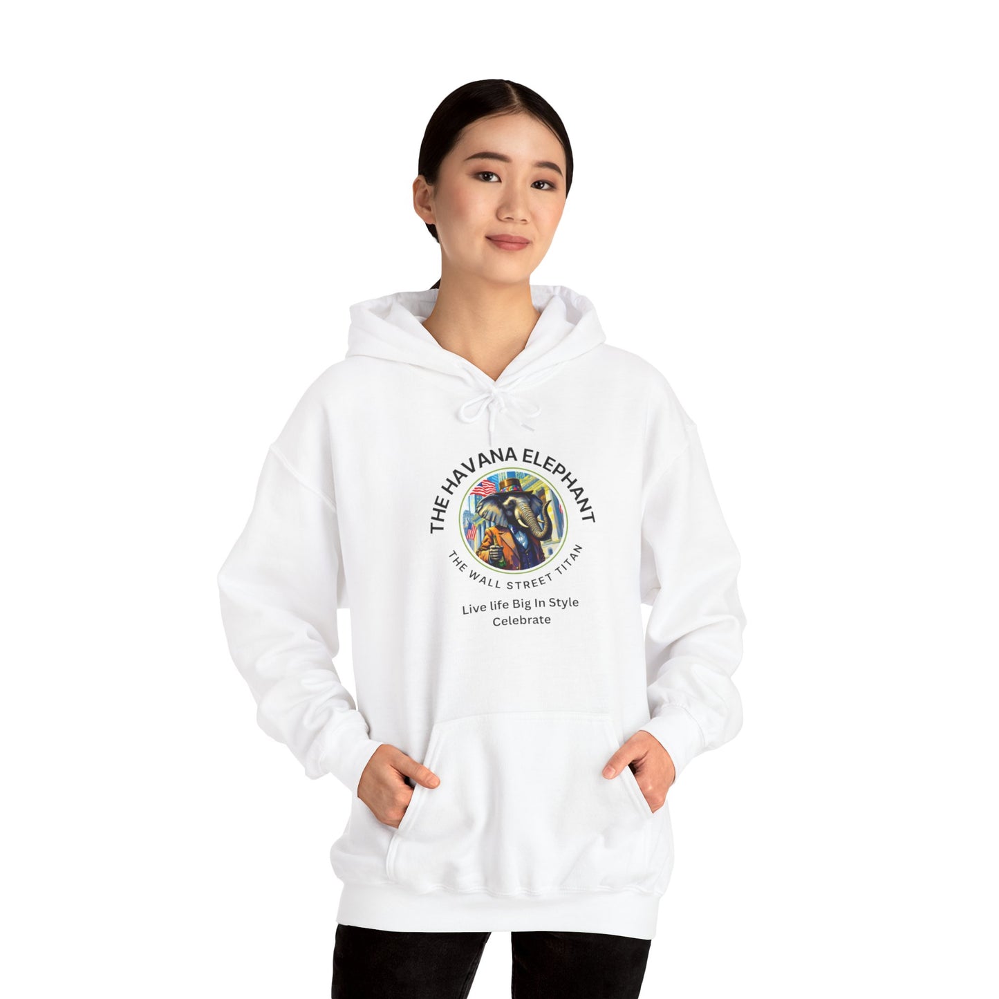 Sweatshirt - Heavy Blend Hooded - Havana Elephant -The Wall Street Titan