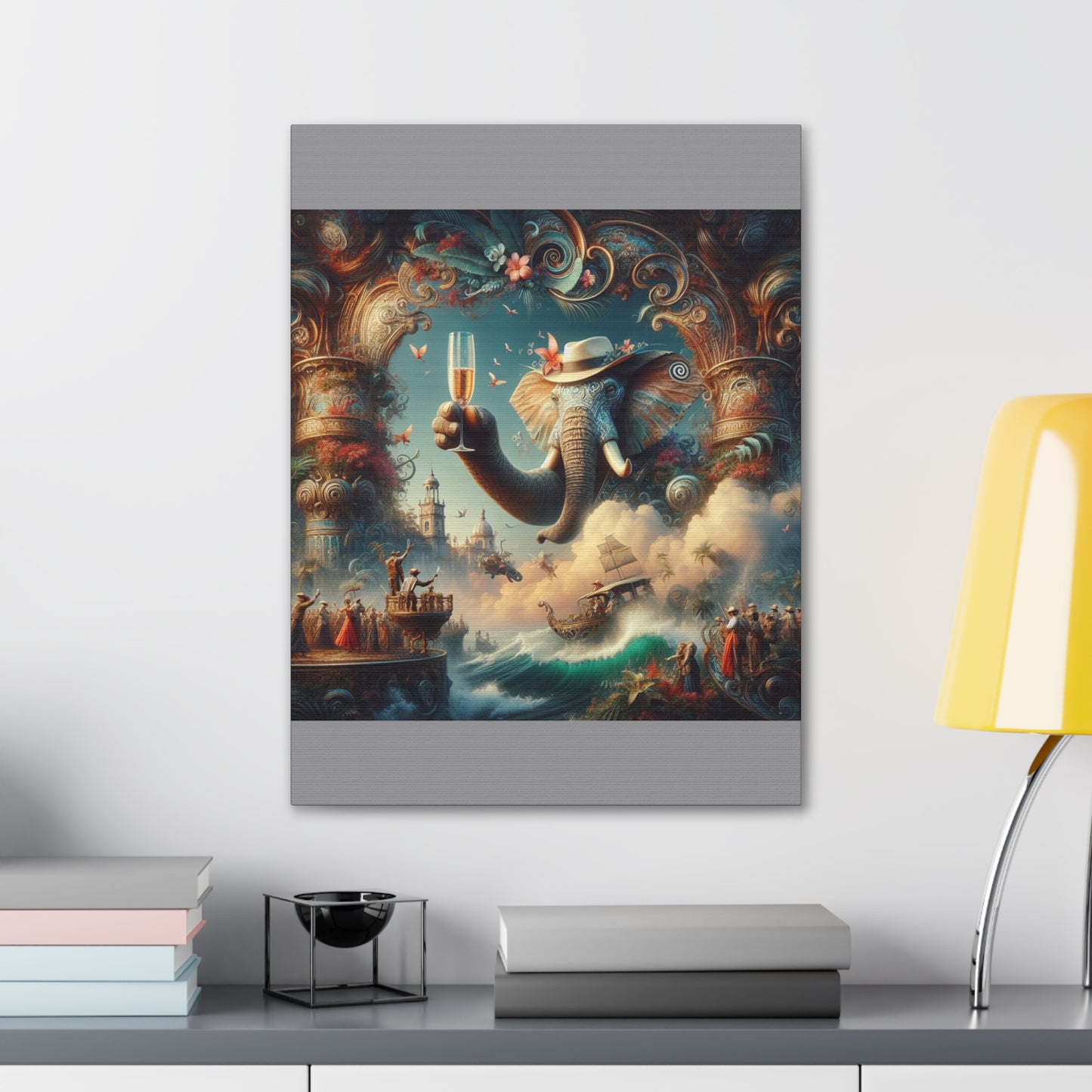 Havana Elephant  - Canvas Gallery Wrap - Havana Elephant - A Fanfare of the Fantastical