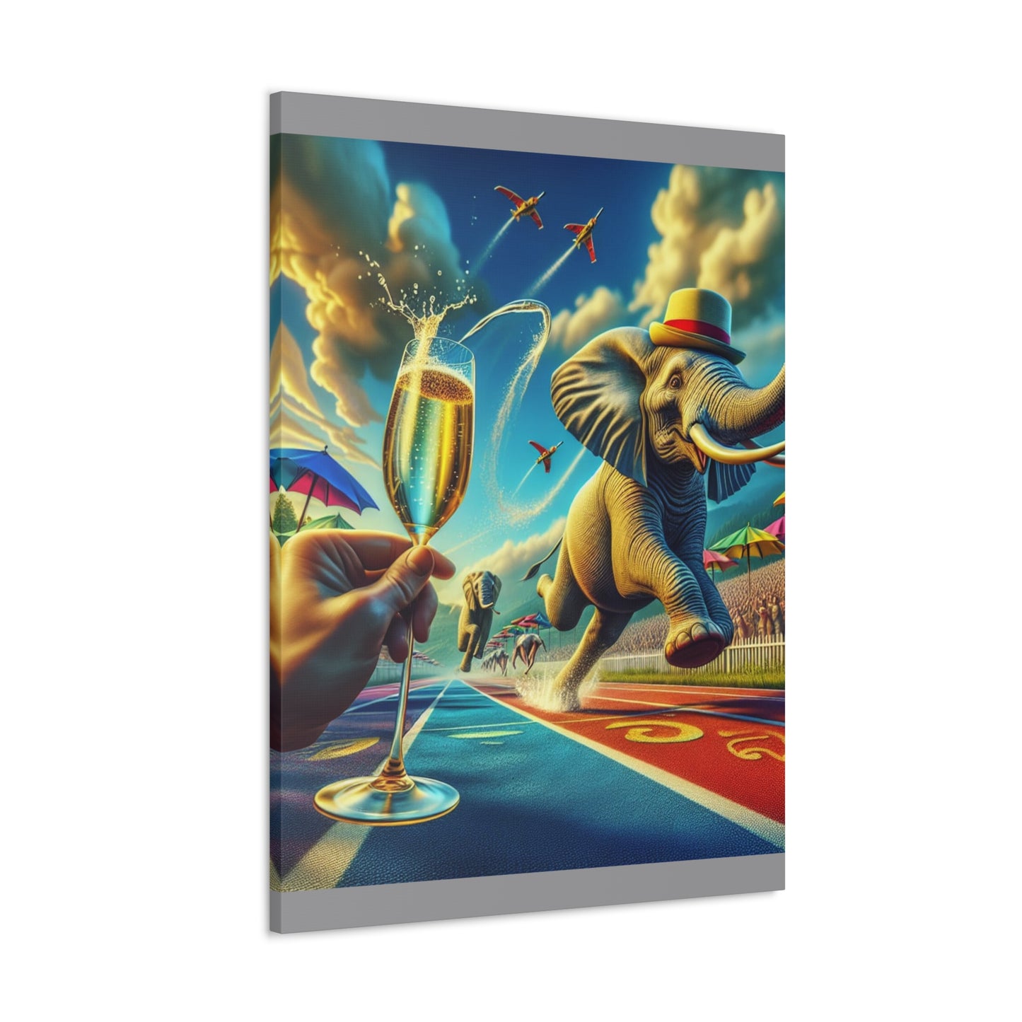 Canvas Gallery Wrap - The Havana Elephant 100 metre dash!