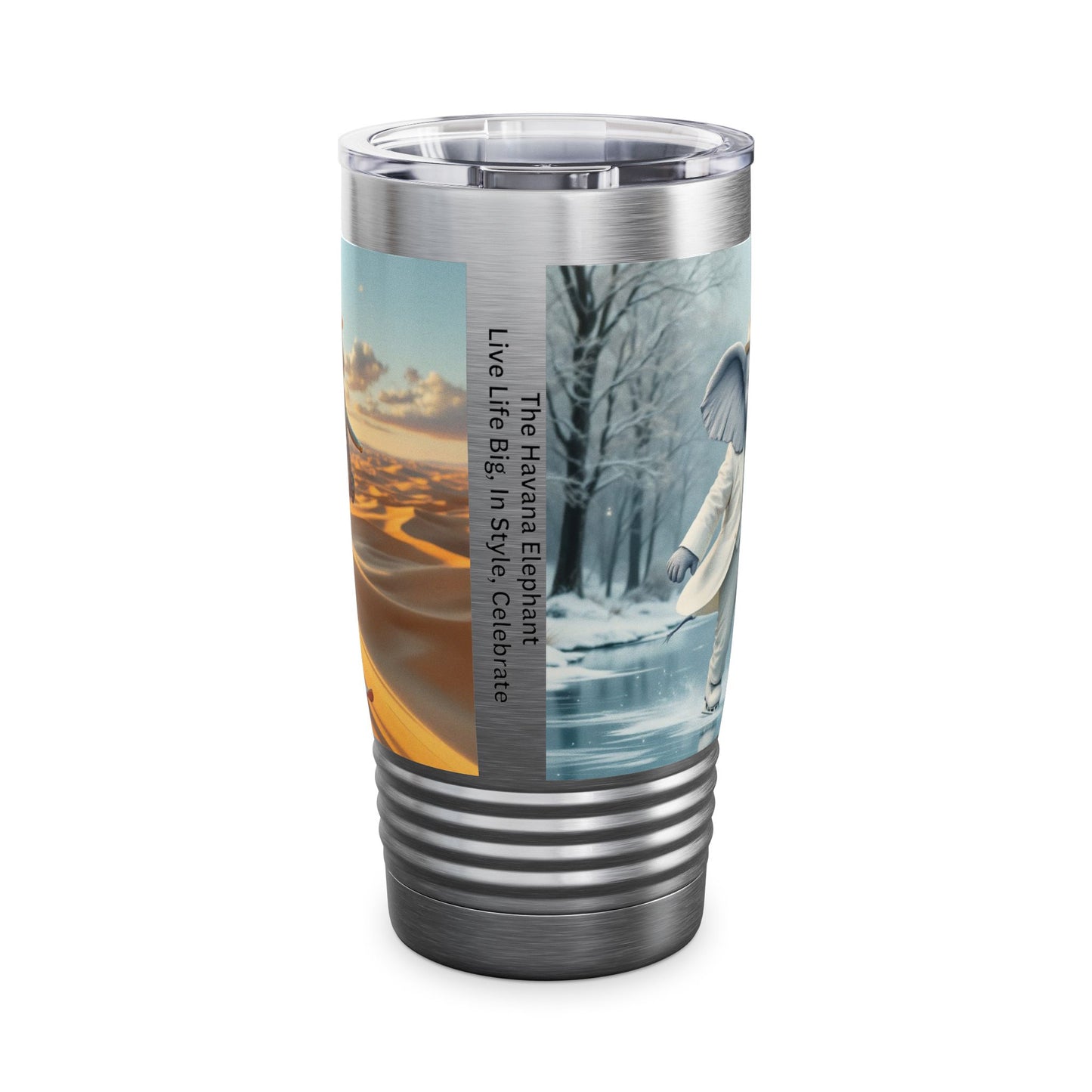 A Ringneck Tumbler, 20oz - Havana Elephant - The Desert Rider & The Ice Skater