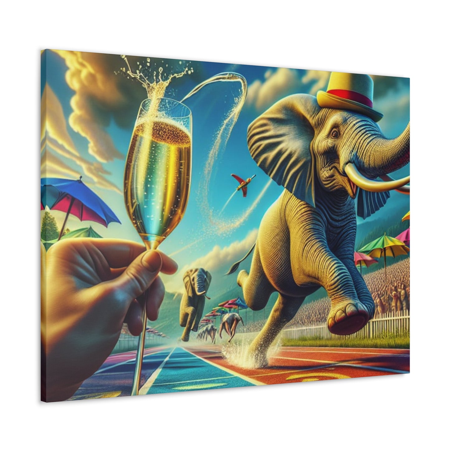 Canvas Gallery Wrap - The Havana Elephant 100 metre dash!
