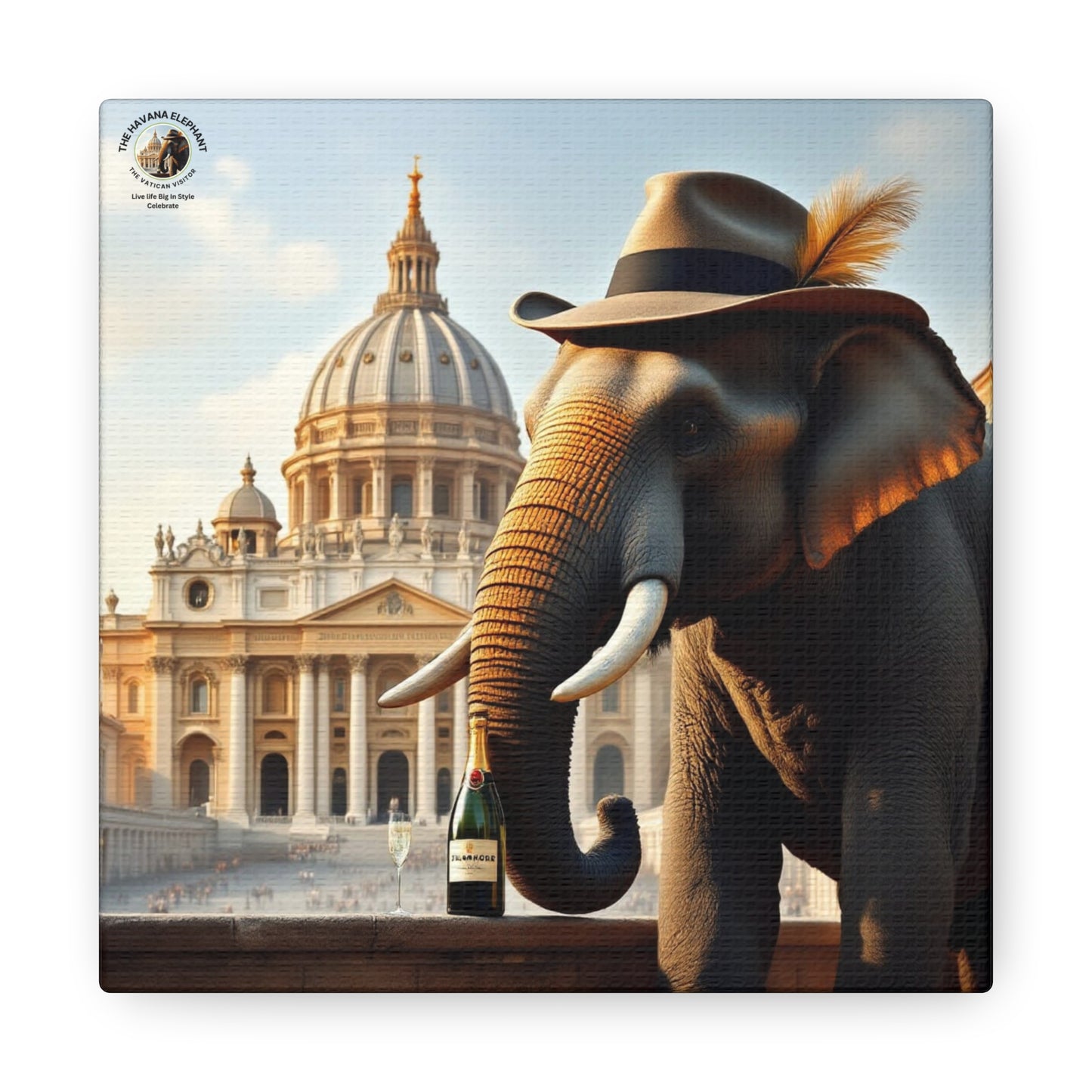 Havana Elephant - Canvas Gallery Wrap -The Vatican Visitor.