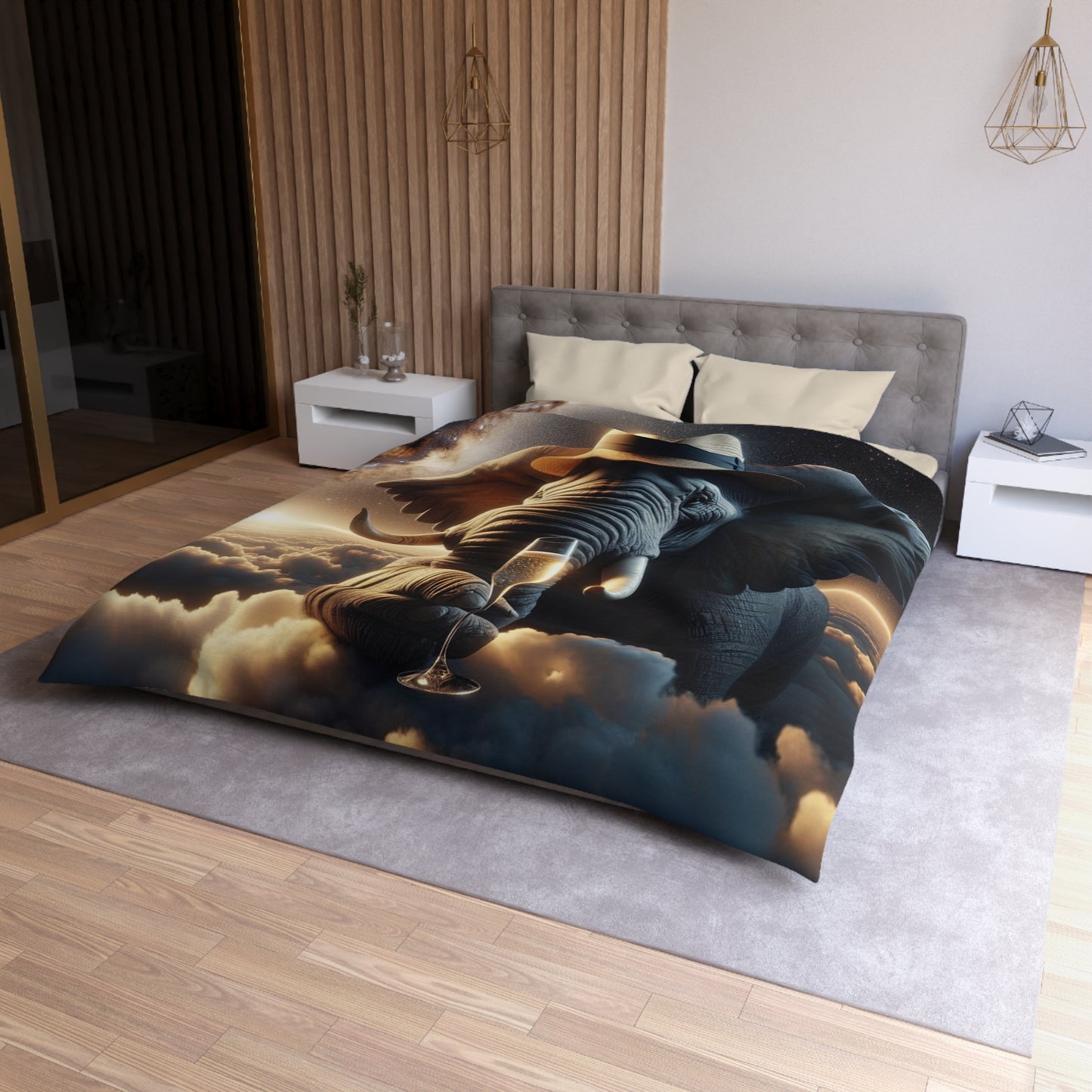 Microfiber Duvet Cover- Havana Elephant on Cloud 9 !