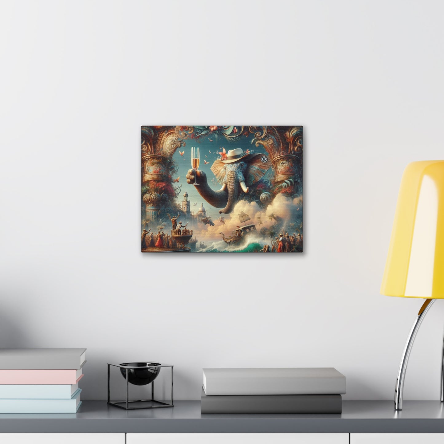 Havana Elephant  - Canvas Gallery Wrap - Havana Elephant - A Fanfare of the Fantastical
