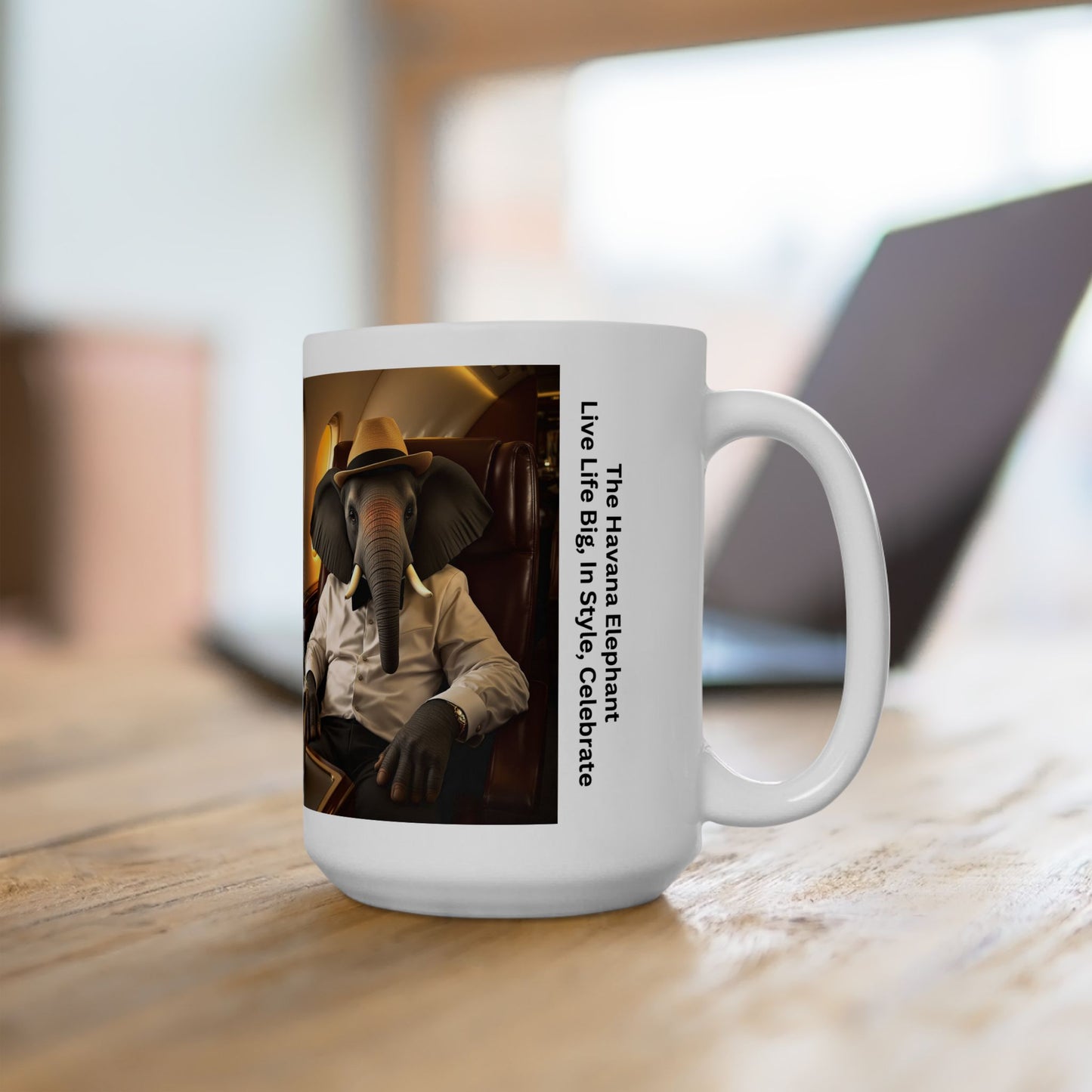 Ceramic Mug 15oz -Havana Elephant - The Gentlemen & The First Class Voyager