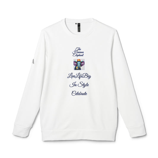 A Adidas® Eco-Sweatshirt Havana Elephant unisex crew neck  | Live Life Big"