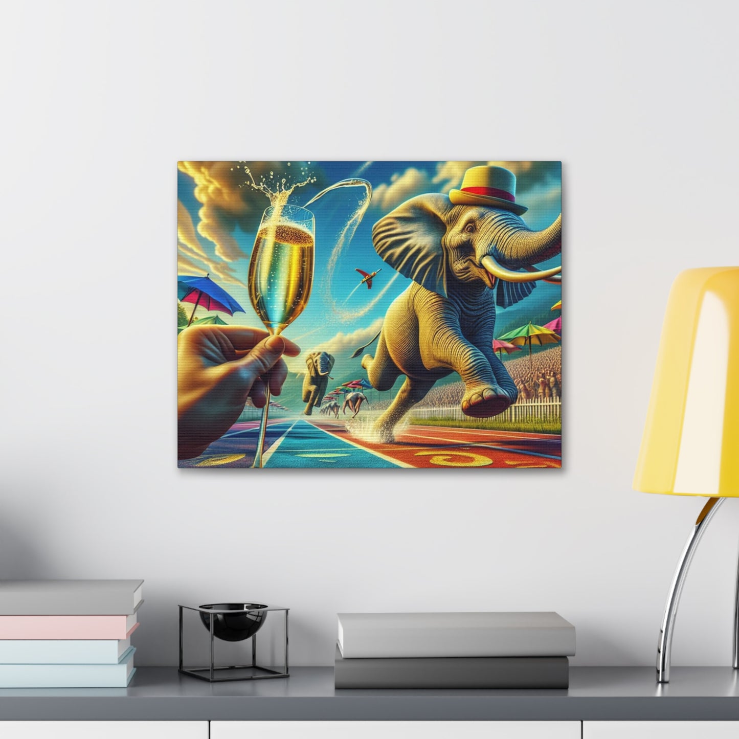 Canvas Gallery Wrap - The Havana Elephant 100 metre dash!