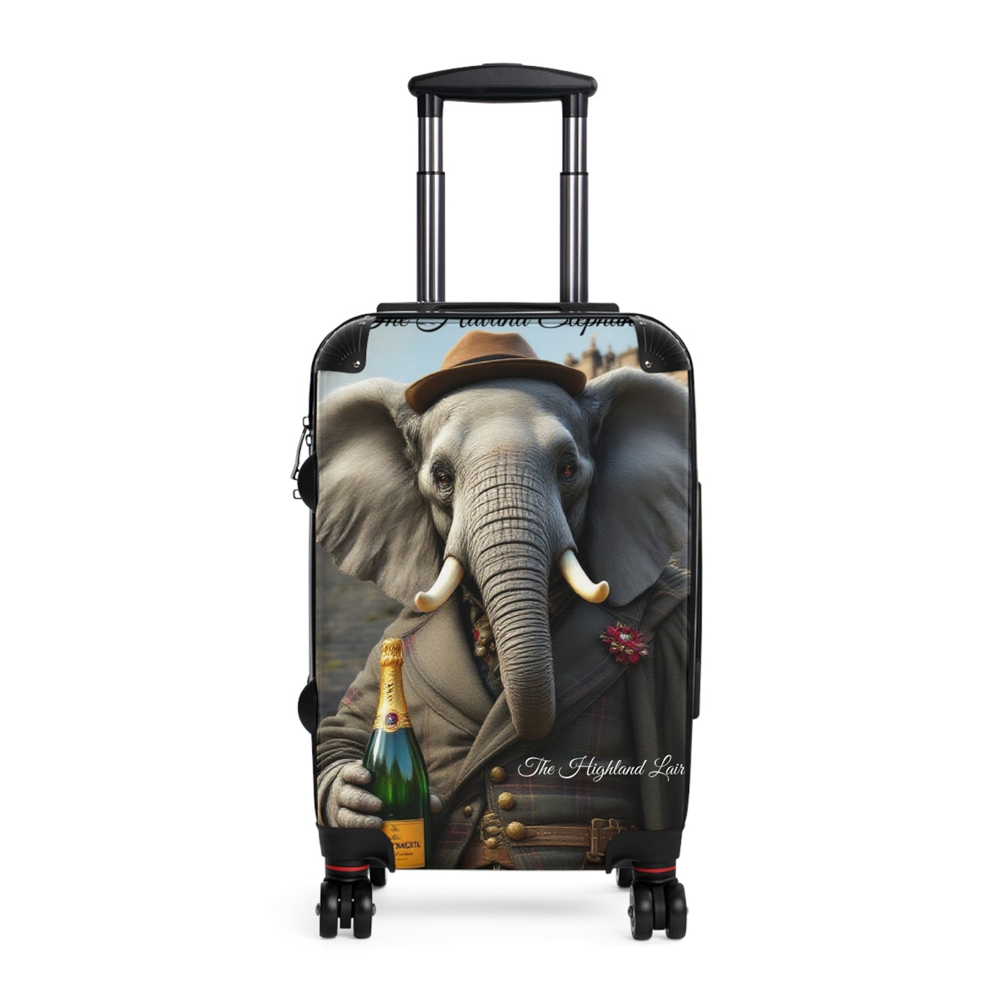 A Havana Elephant Suitcase - The Highland Laird (Captioned)