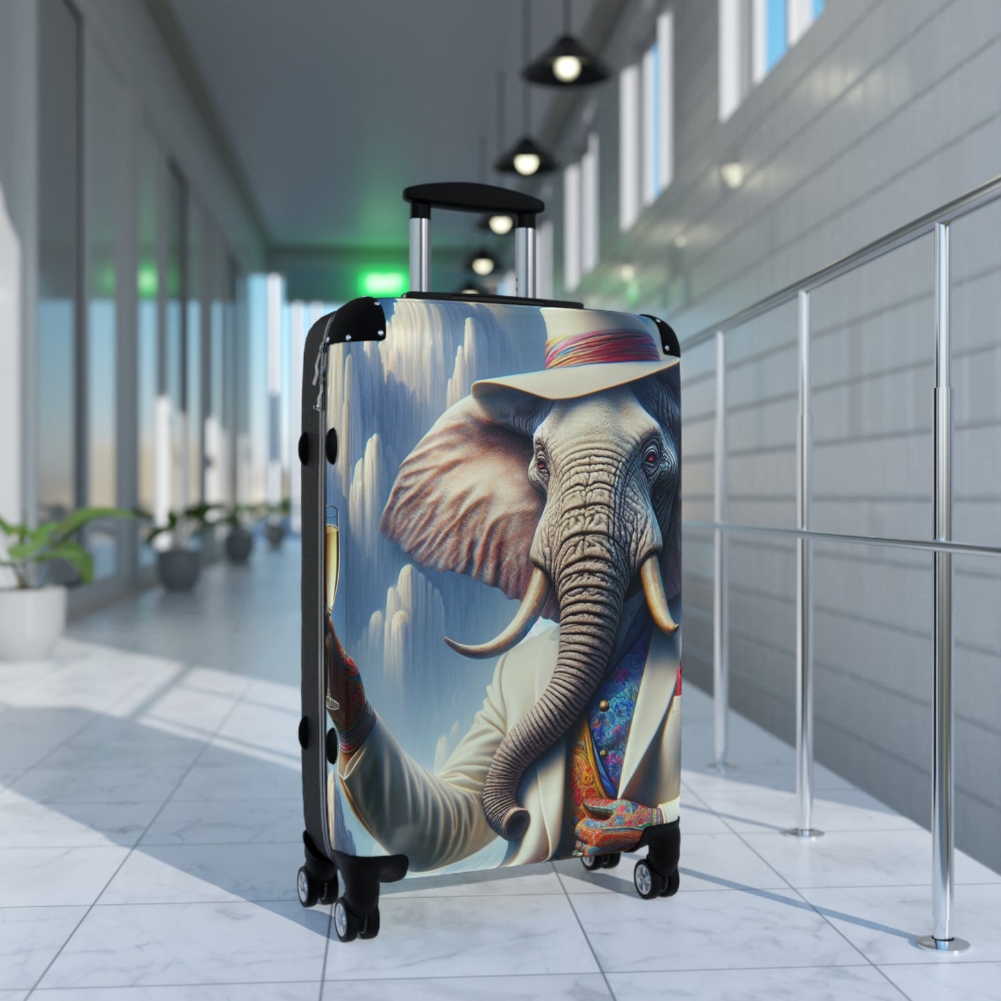 Havana Elephant Suitcase  - The Distinguished Pachyderm's Toast
