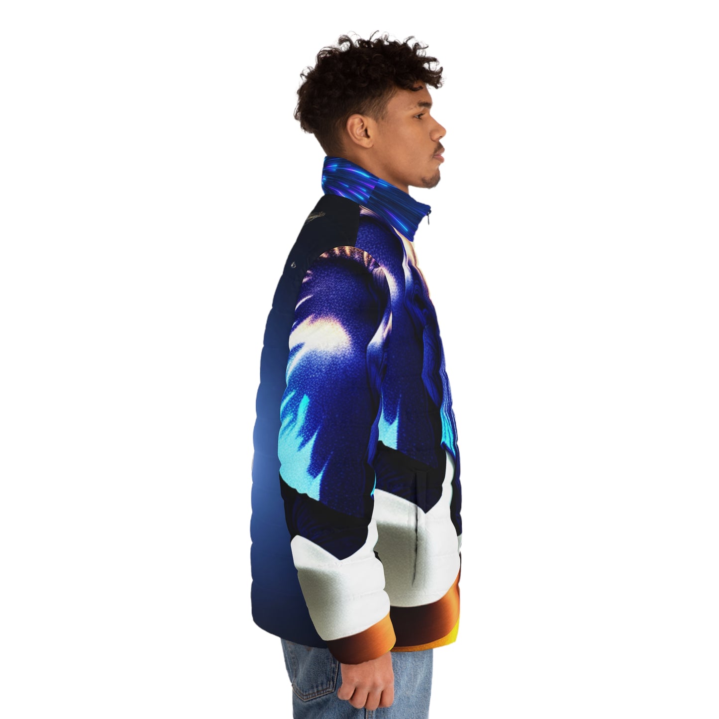 Havana Elephant Men's Puffer Jacket (AOP)