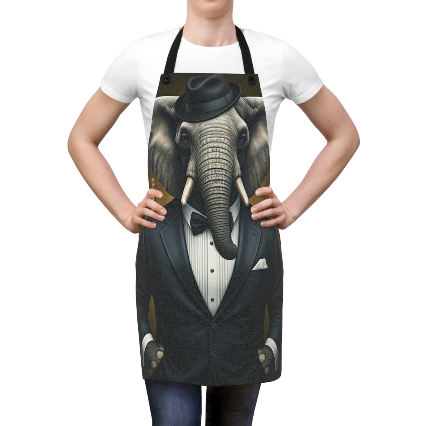 Apron - Havana Elephant themed Apron (AOP) - The Gentlemen
