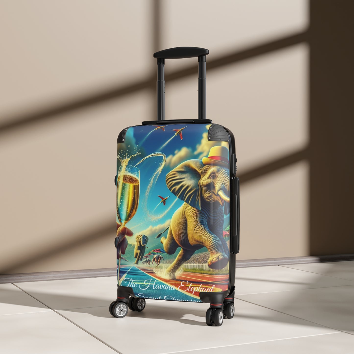 Havana Elephant Suitcase Stylish - The Sprint Champion (Captioned)