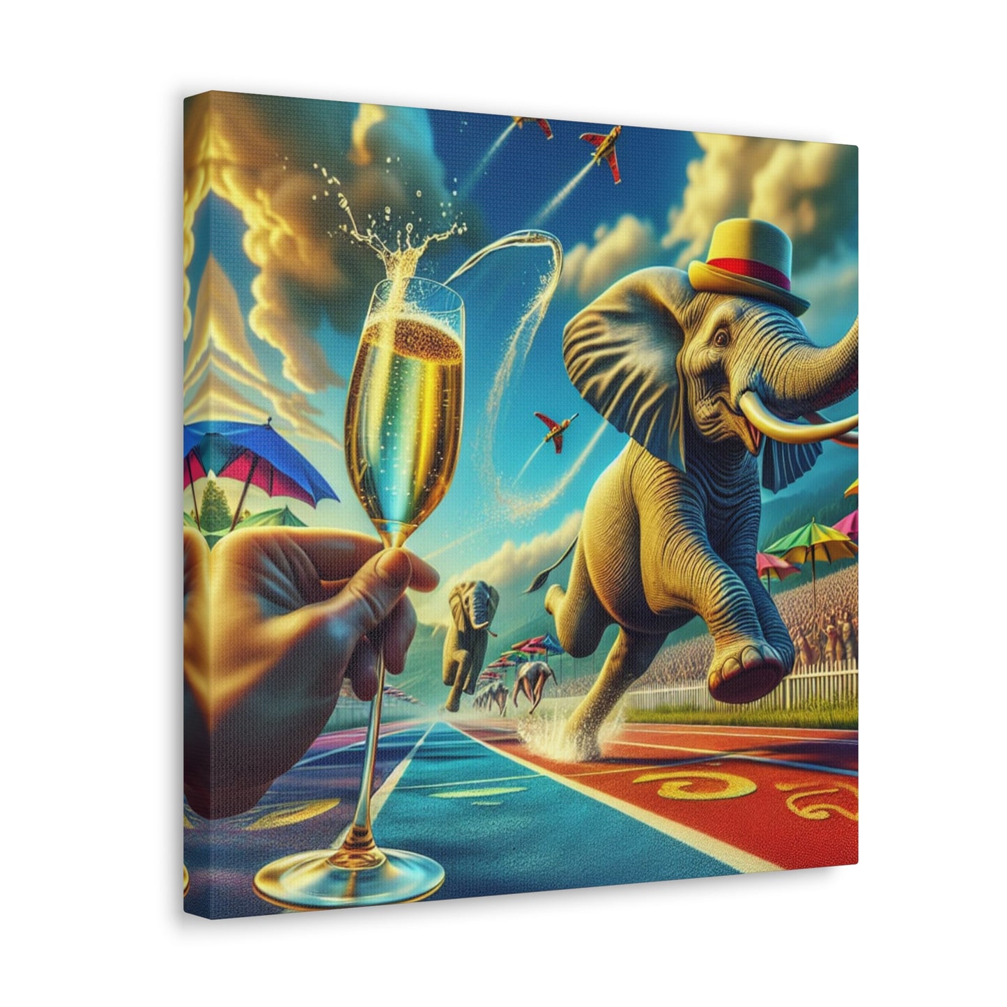 Canvas Gallery Wrap - The Havana Elephant 100 metre dash!
