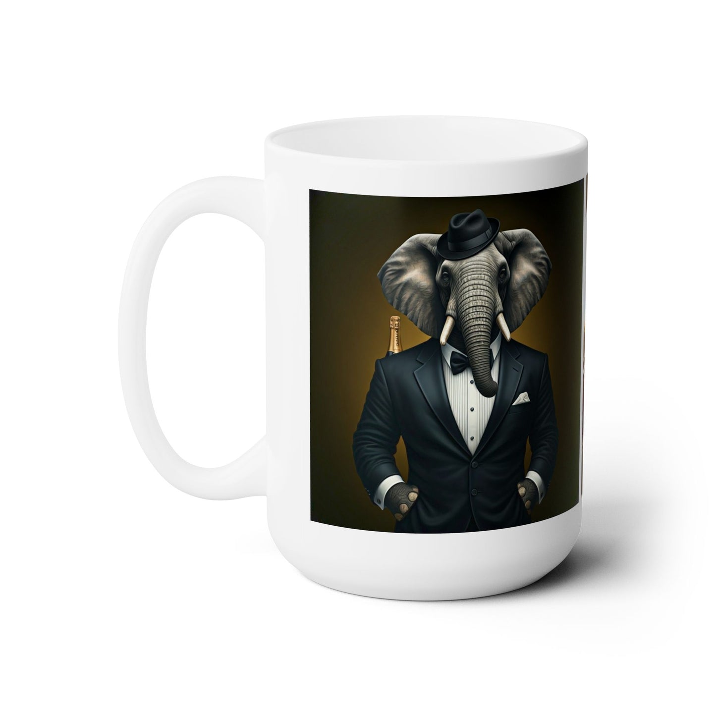 Ceramic Mug 15oz -Havana Elephant - The Gentlemen & The First Class Voyager