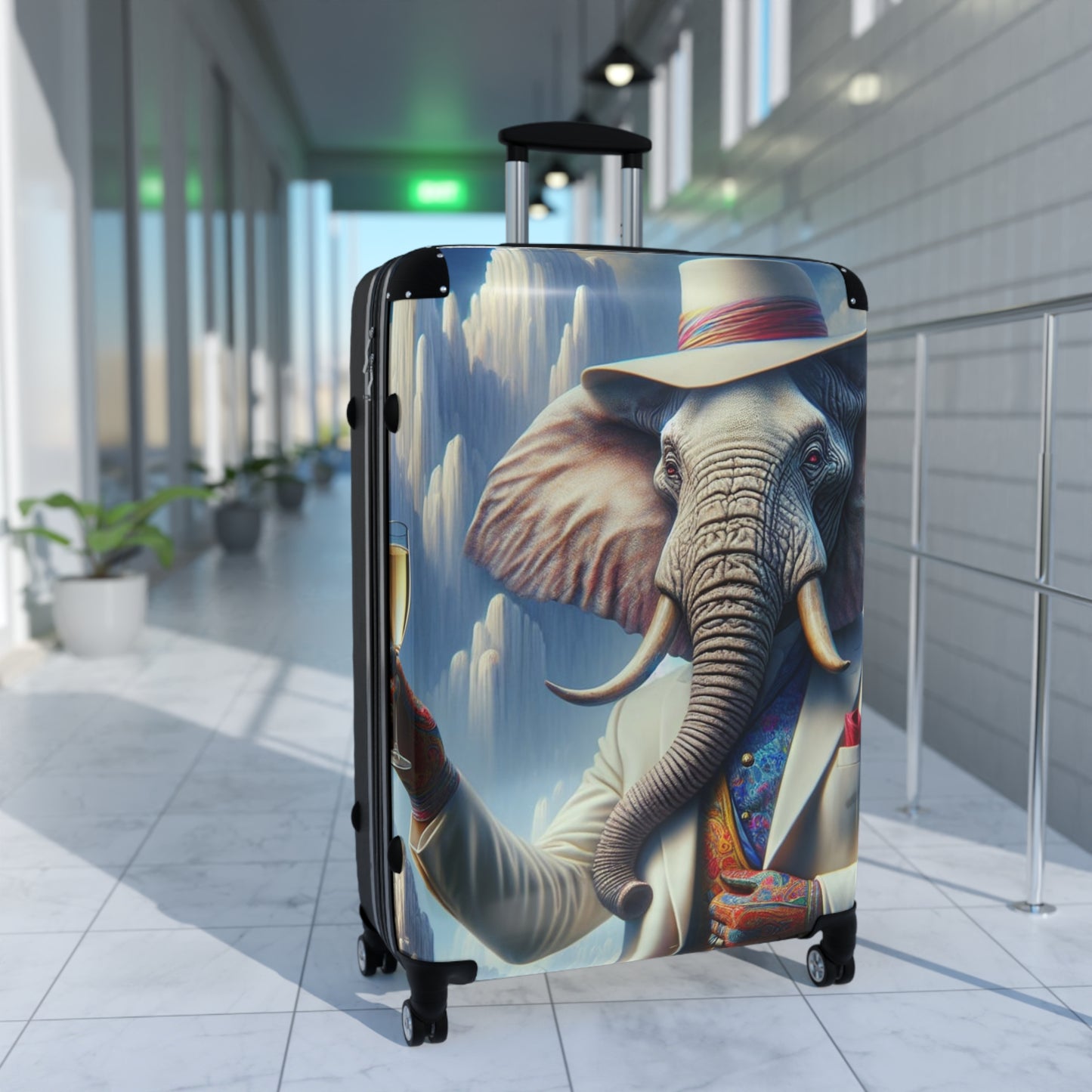 Havana Elephant Suitcase  - The Distinguished Pachyderm's Toast
