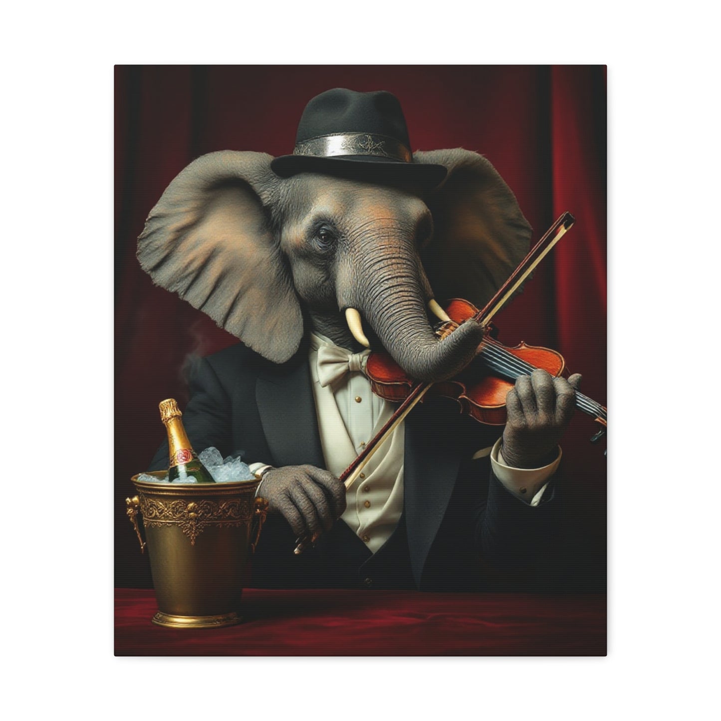 Canvas Gallery Wrap - The Havana Elephant - The Virtuoso Violinist