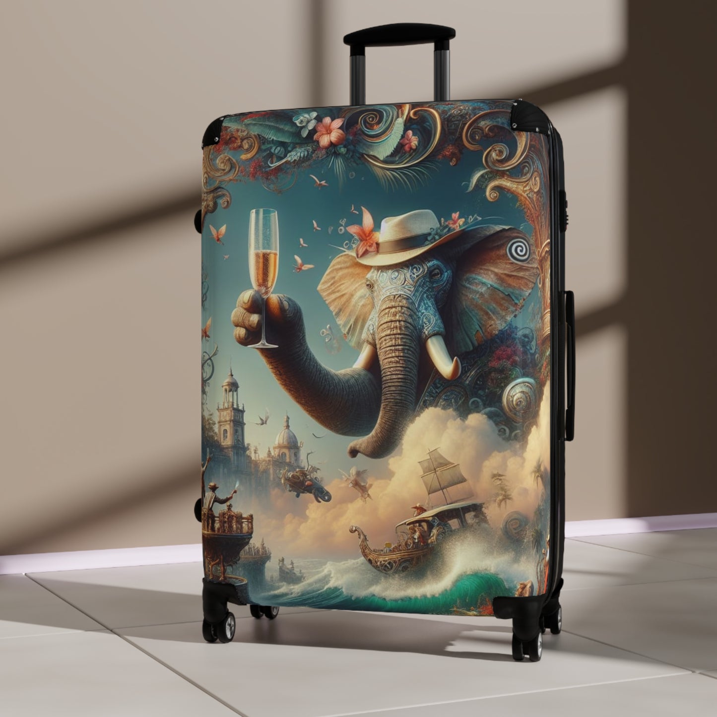 Havana Elephant Suitcase -The Pachyderm's Grand Voyage