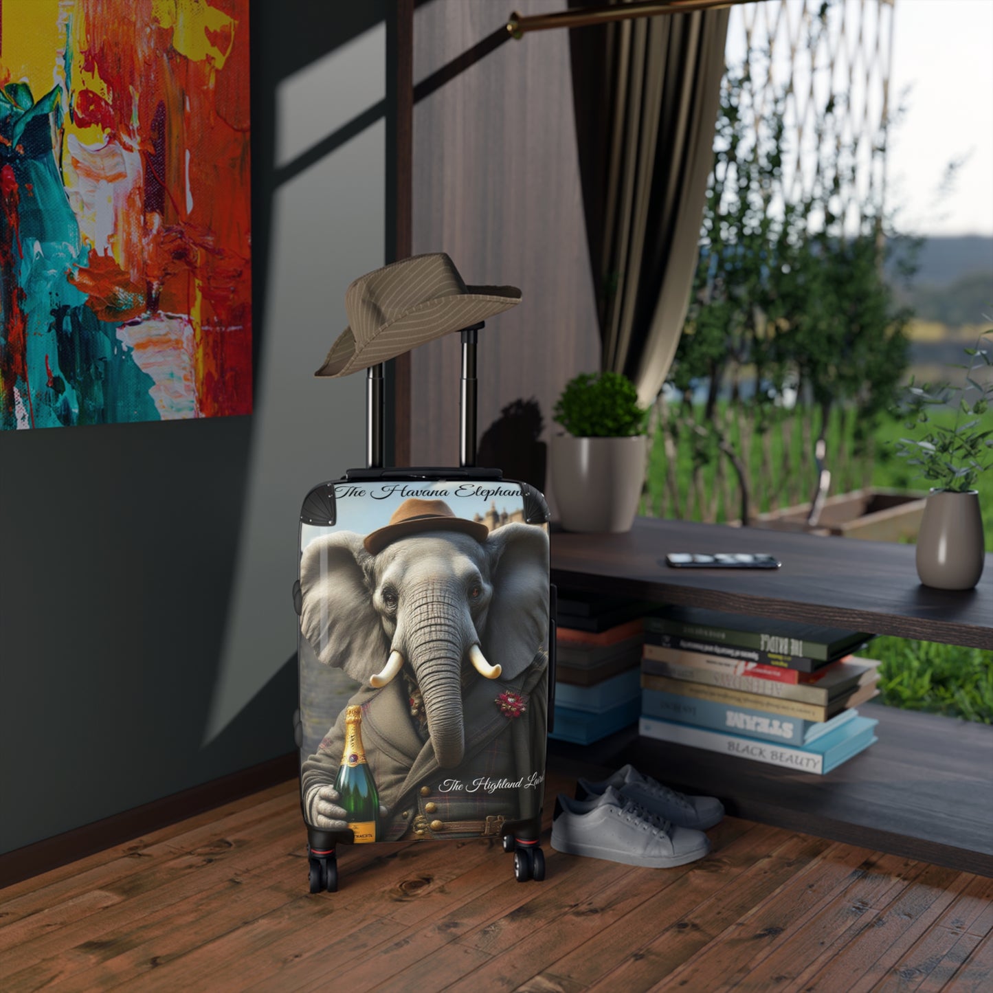 Havana Elephant Suitcase - The Highland Laird (Captioned)