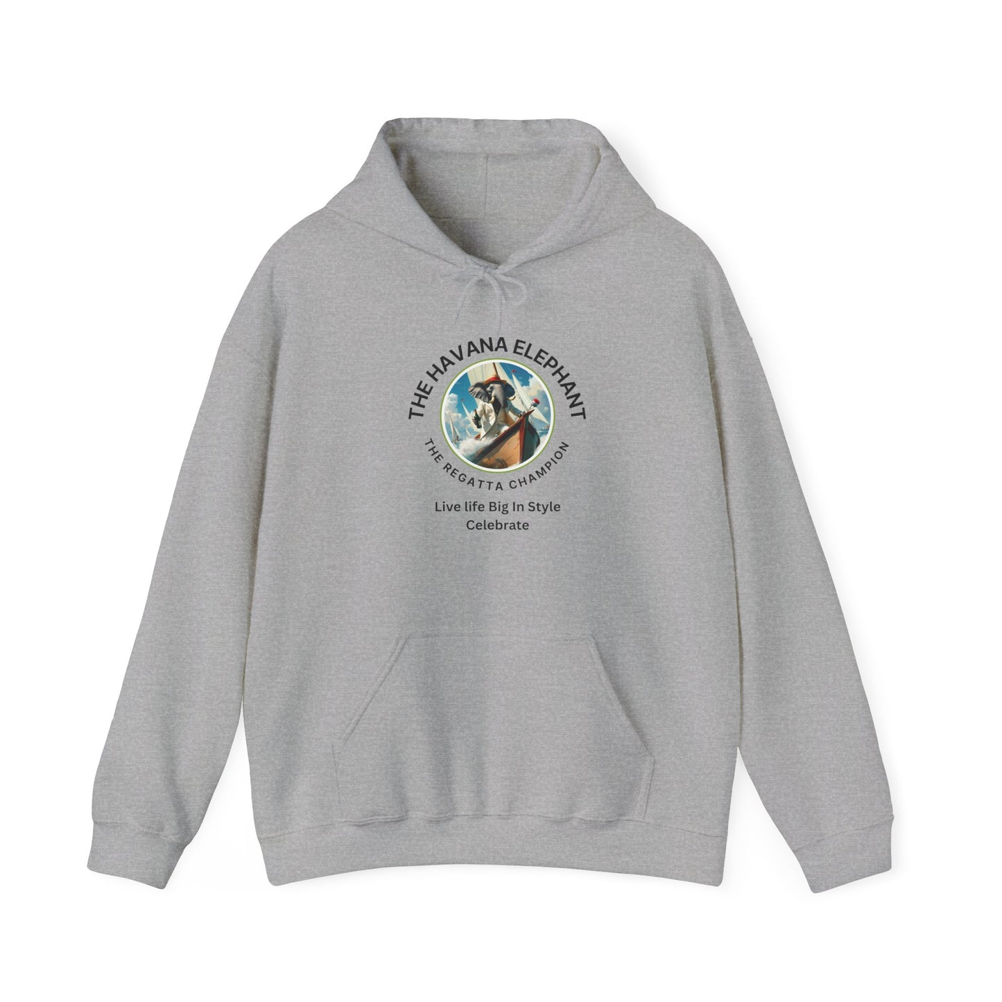 Sweatshirt -  Heavy Blend Hooded  - Havana Elephant -The Regatta Champion
