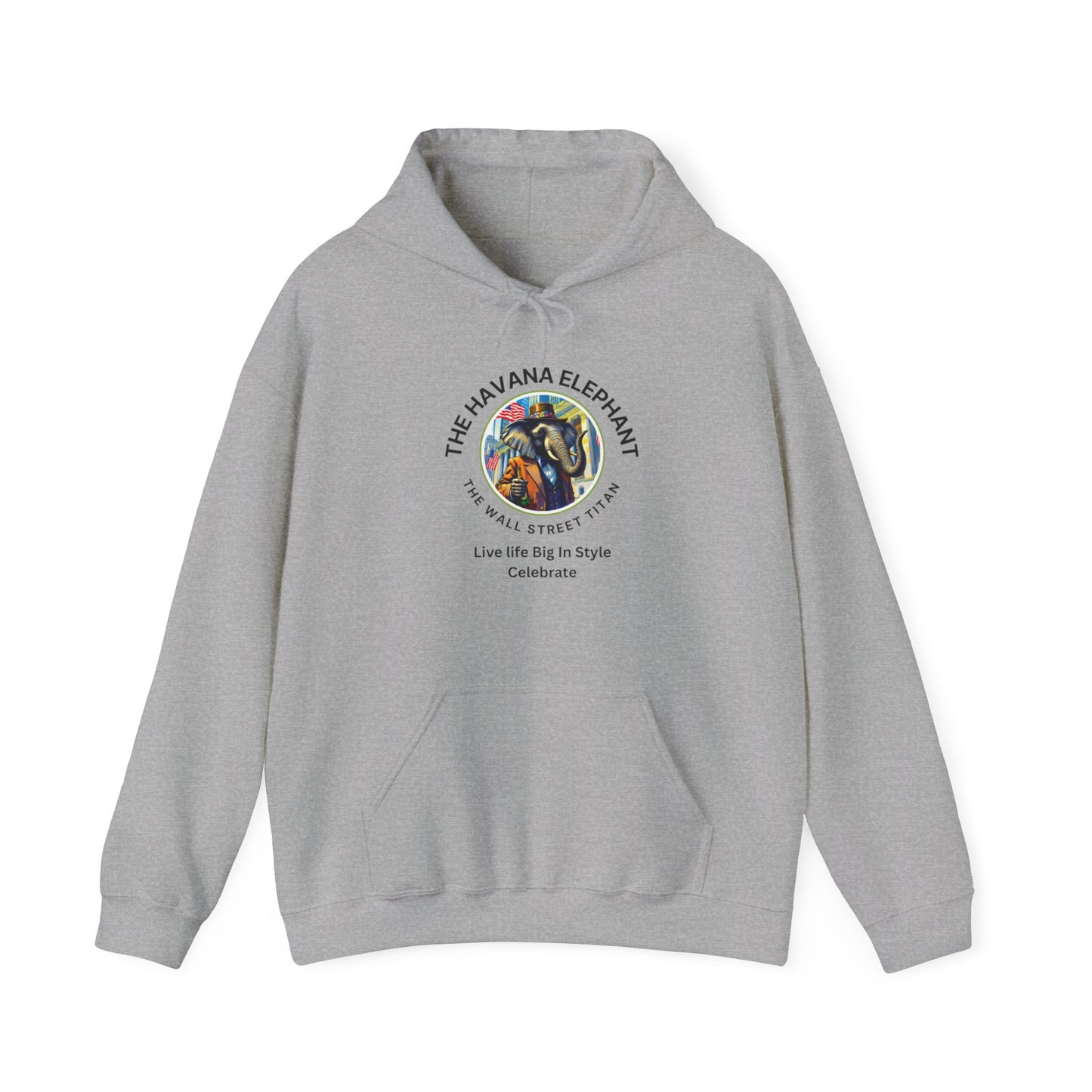 Sweatshirt - Heavy Blend Hooded - Havana Elephant -The Wall Street Titan