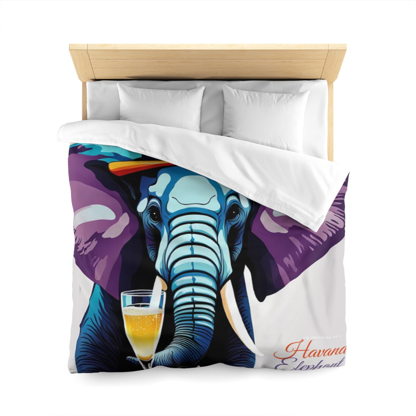 A Microfiber Duvet Cover- Havana Elephant themed