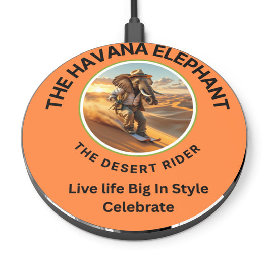 Wireless Charger - Elegant Havana Elephant  Fast Charging with Stylish Design
