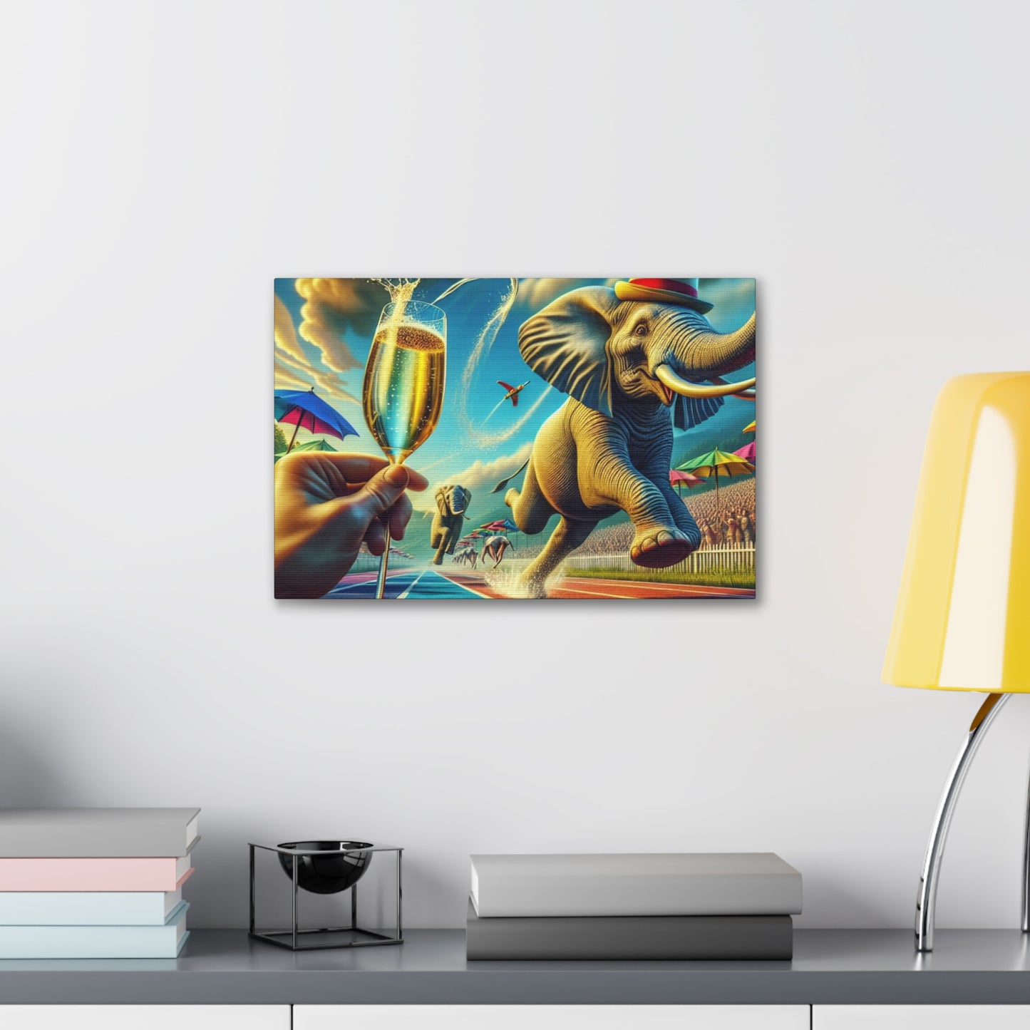Canvas Gallery Wrap - The Havana Elephant 100 metre dash!