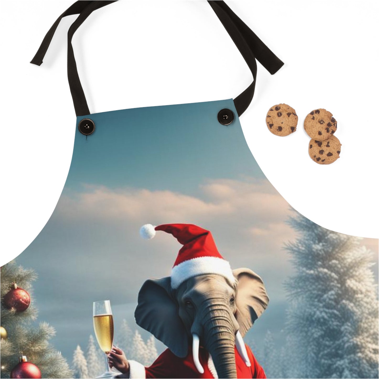Skating Christmas Havana Elephant Apron (AOP)