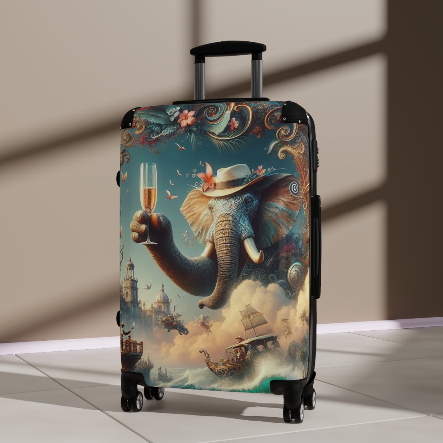 Havana Elephant Suitcase -The Pachyderm's Grand Voyage