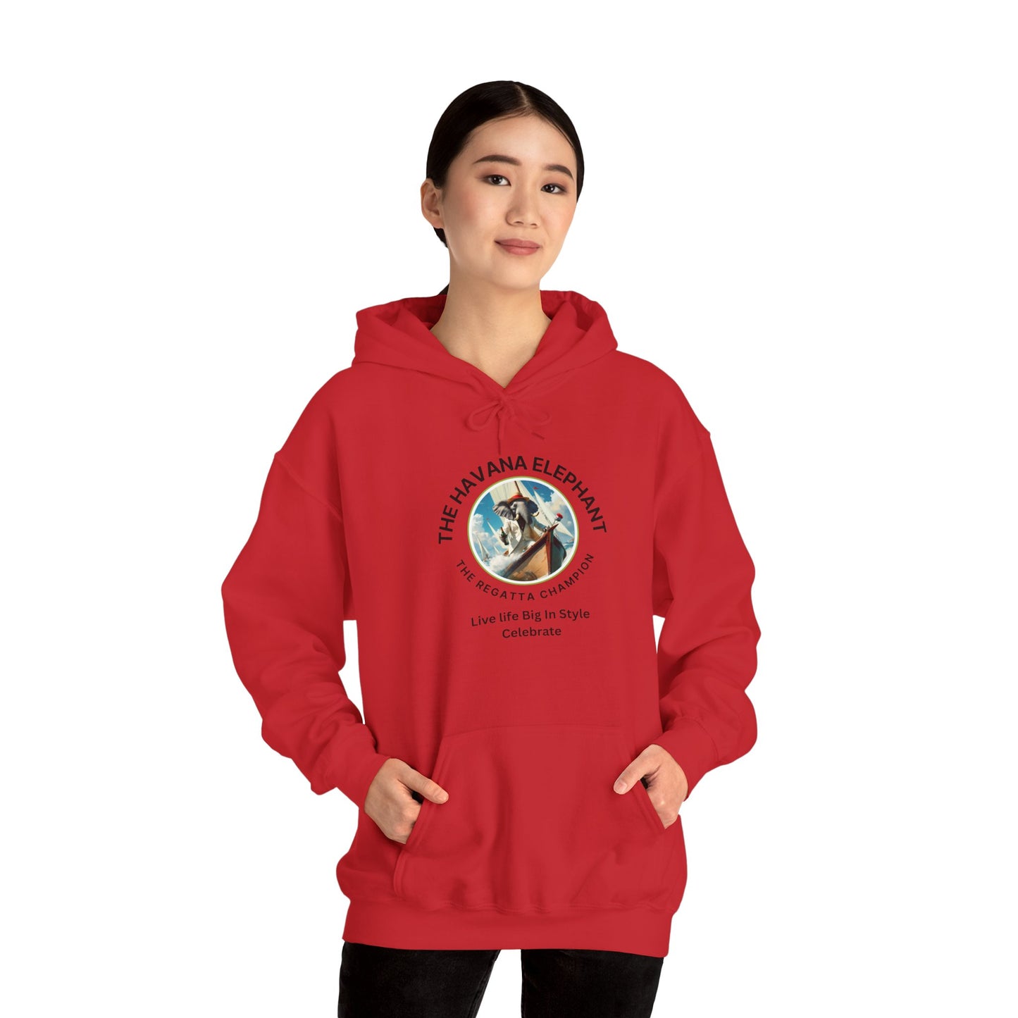 Sweatshirt -  Heavy Blend Hooded  - Havana Elephant -The Regatta Champion