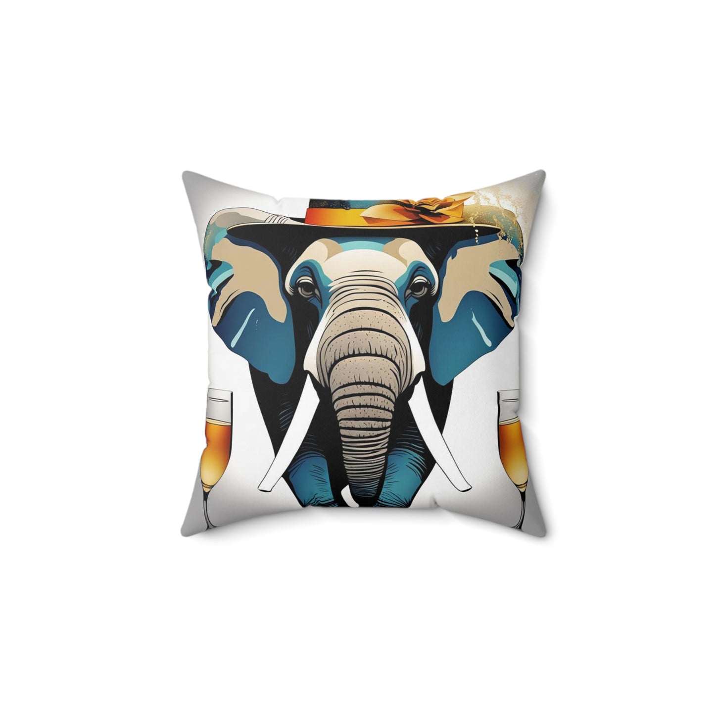 Havana Elephant branded - Spun Polyester Square Pillow