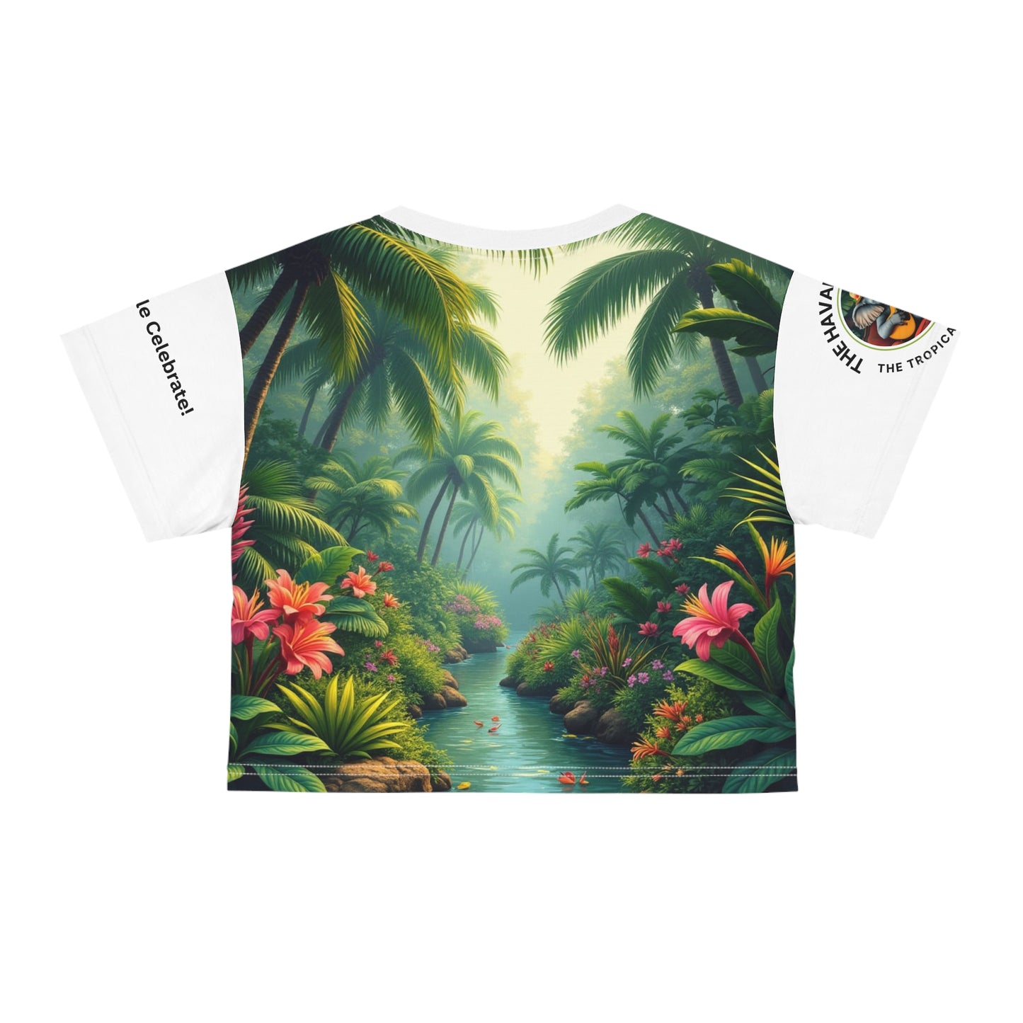Whimsical Elephant Crop Tee - The Tropical Guitarist