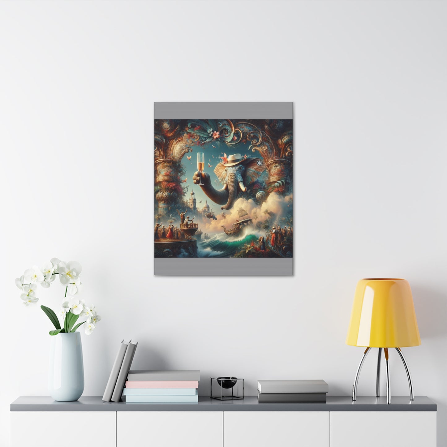 Havana Elephant  - Canvas Gallery Wrap - Havana Elephant - A Fanfare of the Fantastical