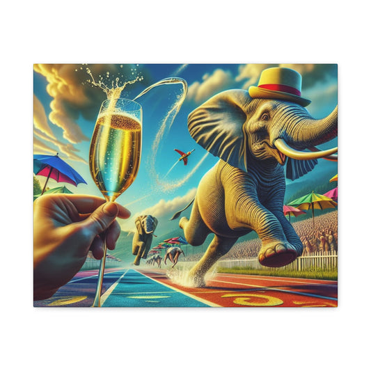 Canvas Gallery Wrap - The Havana Elephant 100 metre dash!