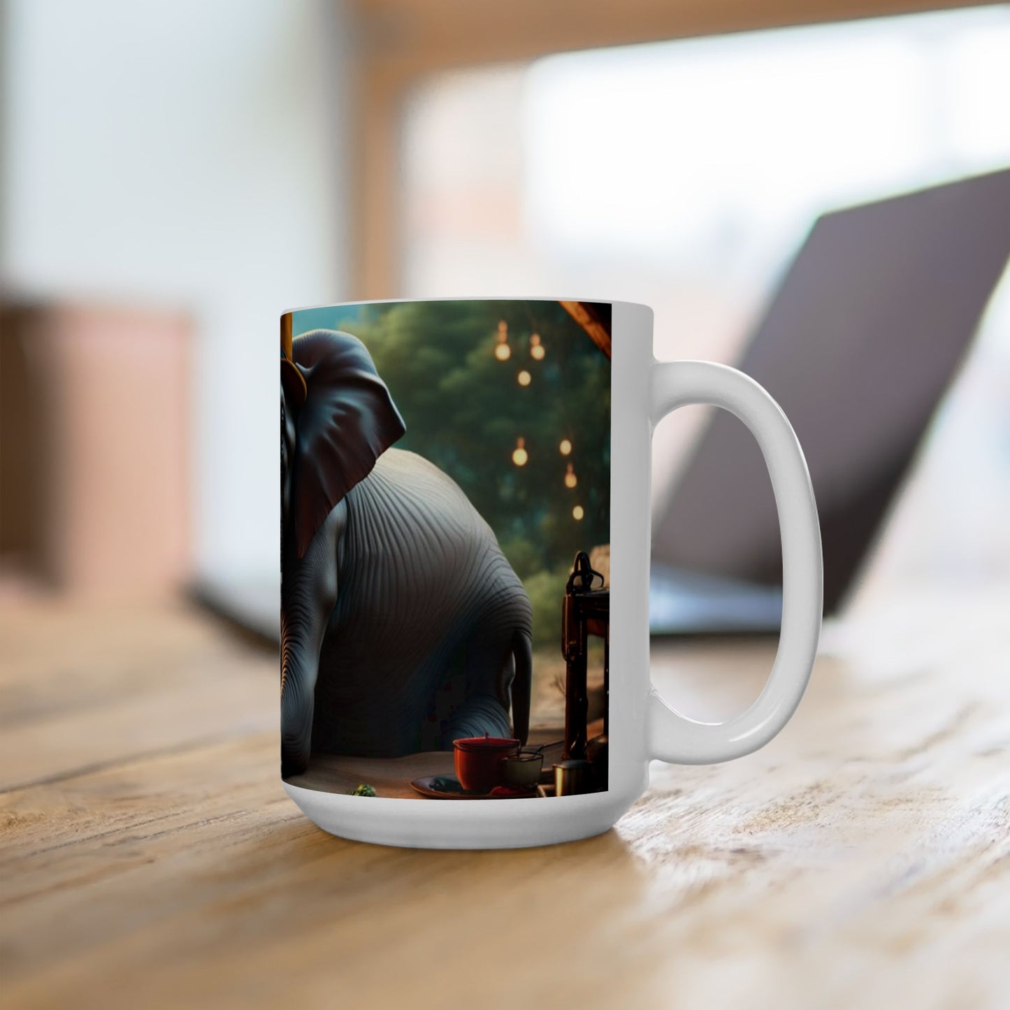 Ceramic Mug 15oz - Resting Havana Elephant