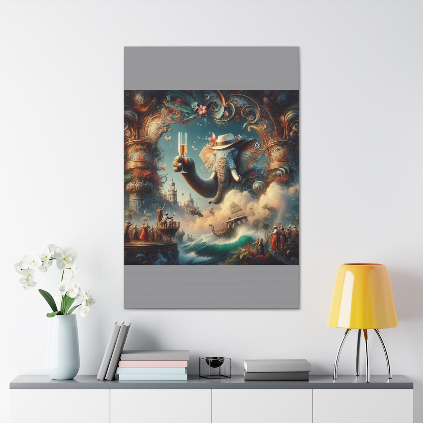 Havana Elephant  - Canvas Gallery Wrap - Havana Elephant - A Fanfare of the Fantastical