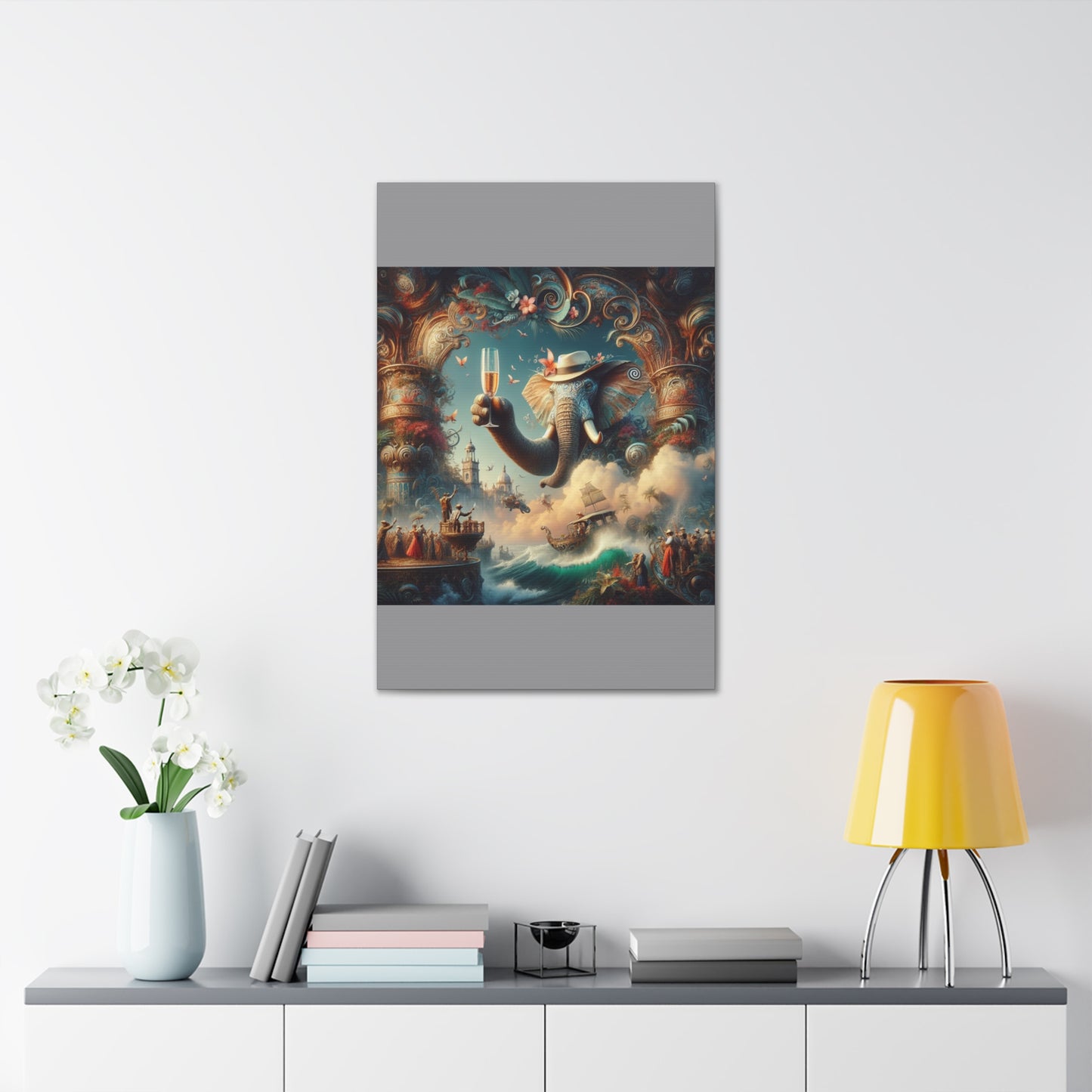 Havana Elephant  - Canvas Gallery Wrap - Havana Elephant - A Fanfare of the Fantastical