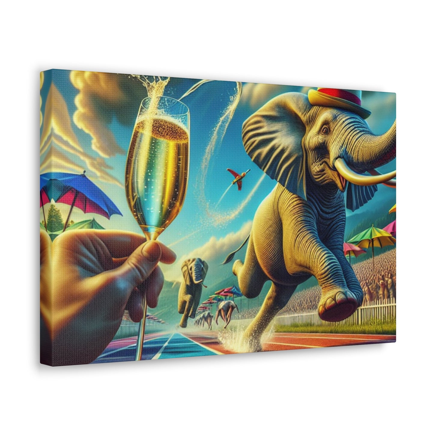 Canvas Gallery Wrap - The Havana Elephant 100 metre dash!