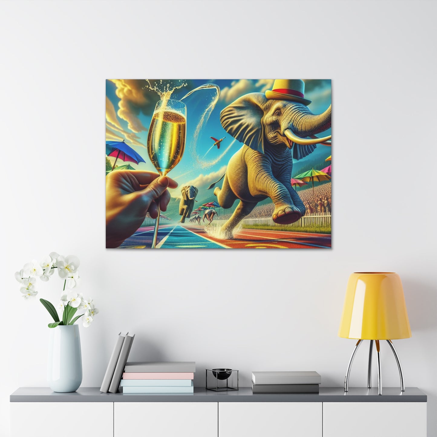 Canvas Gallery Wrap - The Havana Elephant 100 metre dash!