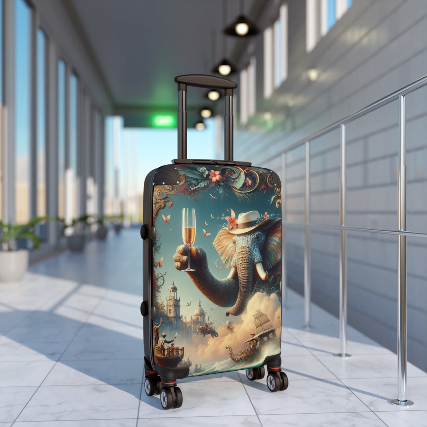 Havana Elephant Suitcase -The Pachyderm's Grand Voyage