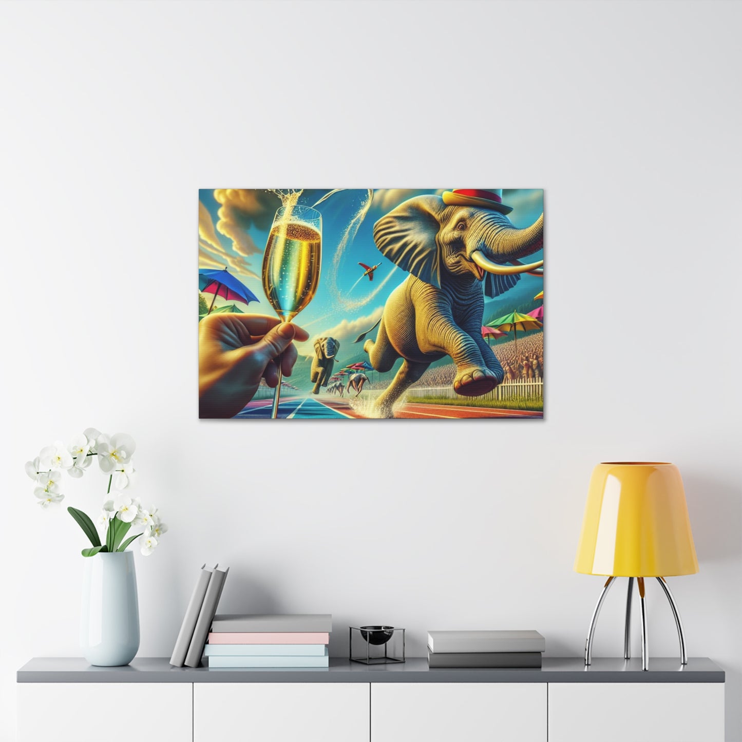 Canvas Gallery Wrap - The Havana Elephant 100 metre dash!