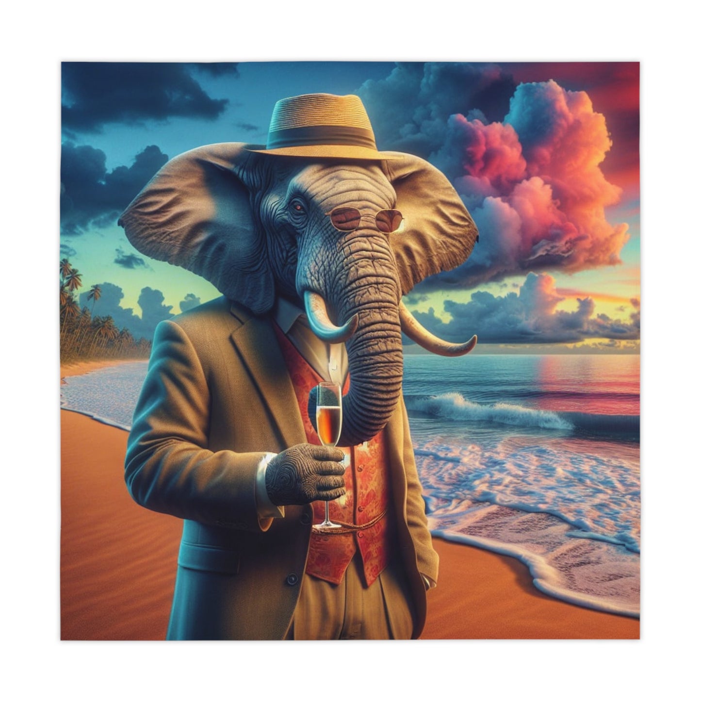 Tablecloth - Havana Elephant - The Sunset Sophisticate