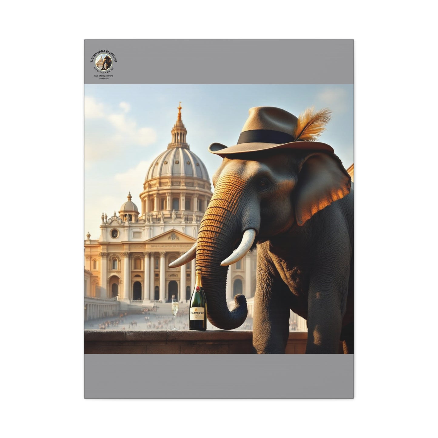 Havana Elephant - Canvas Gallery Wrap -The Vatican Visitor.