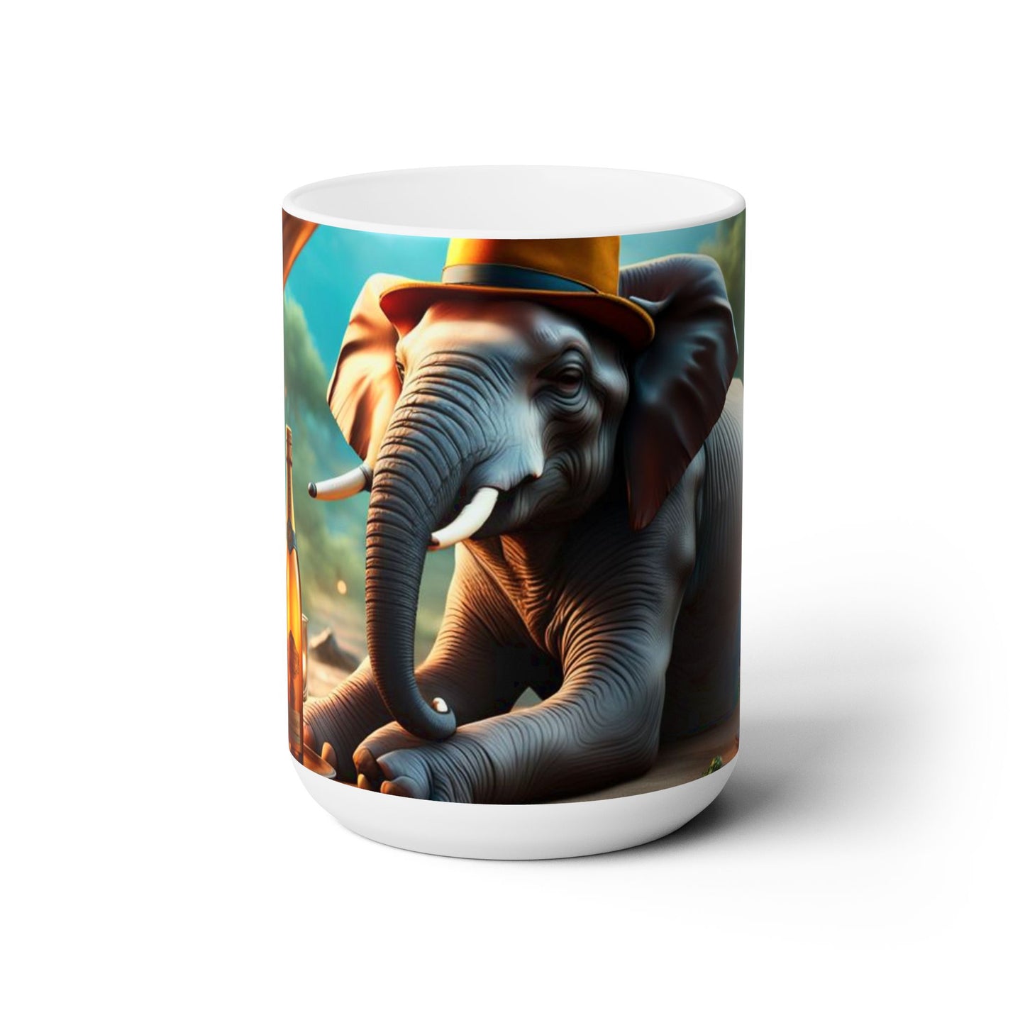 Ceramic Mug 15oz - Resting Havana Elephant
