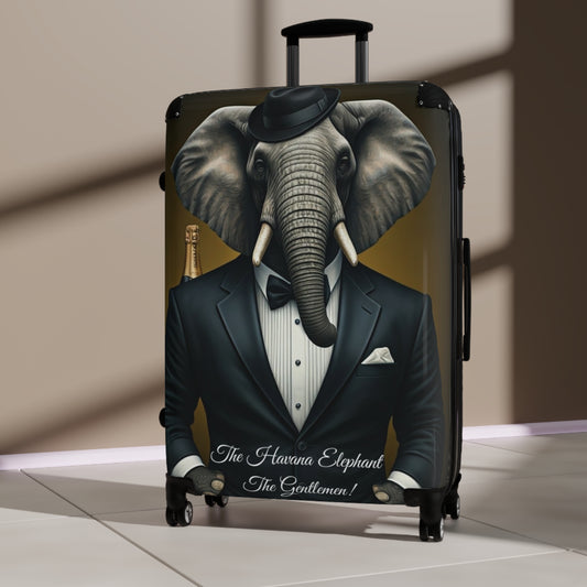 Havana Elephant Suitcase - The Gentlemen (Captioned)