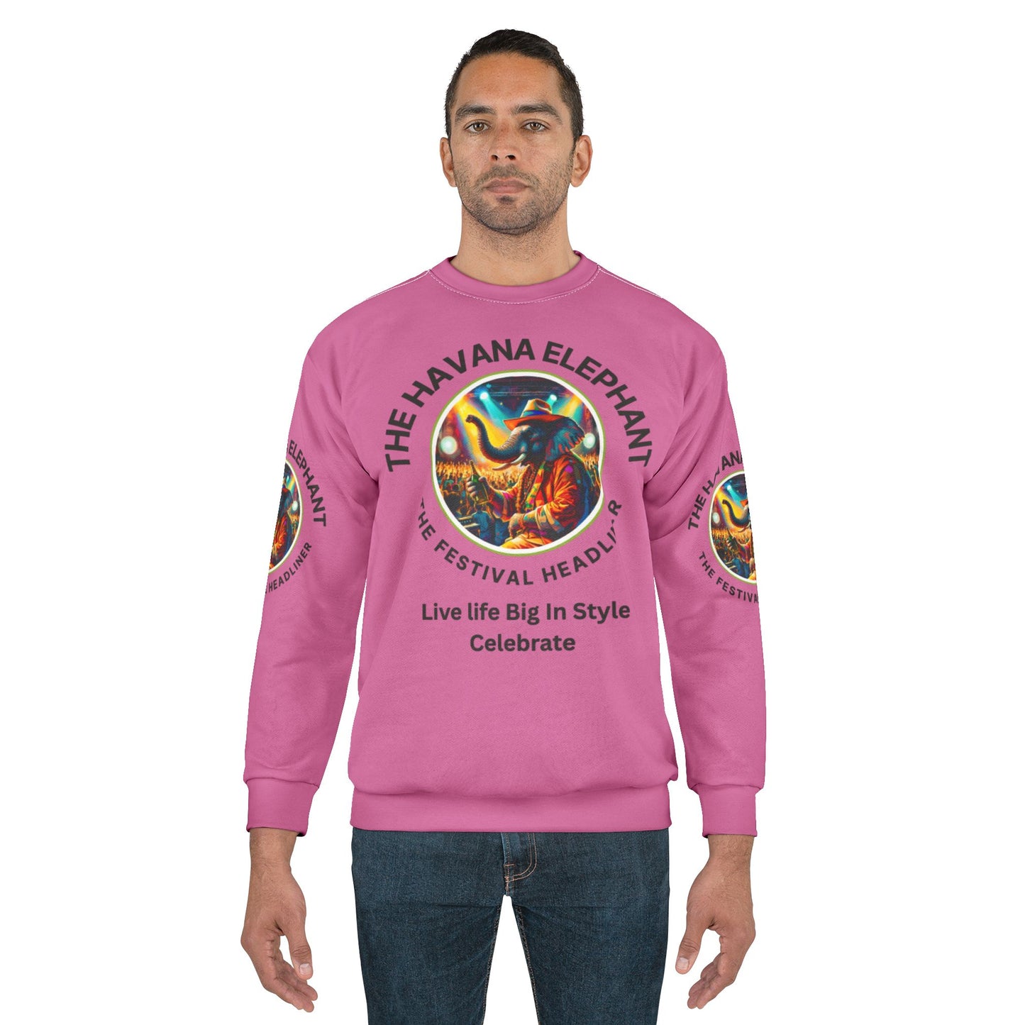 Sweatshirt (AOP) - Unisex - The Havana Elephant - Festival Headliner