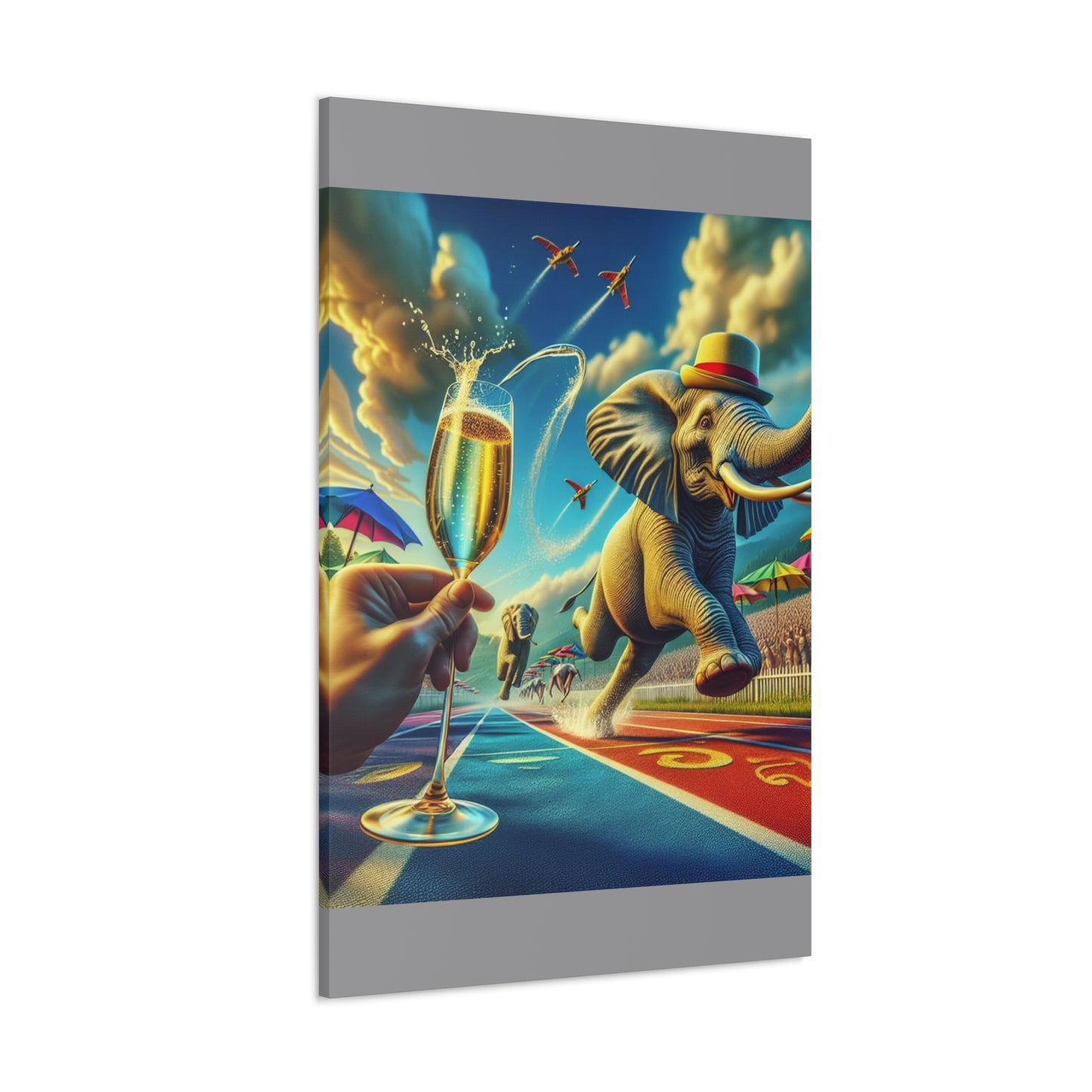 Canvas Gallery Wrap - The Havana Elephant 100 metre dash!