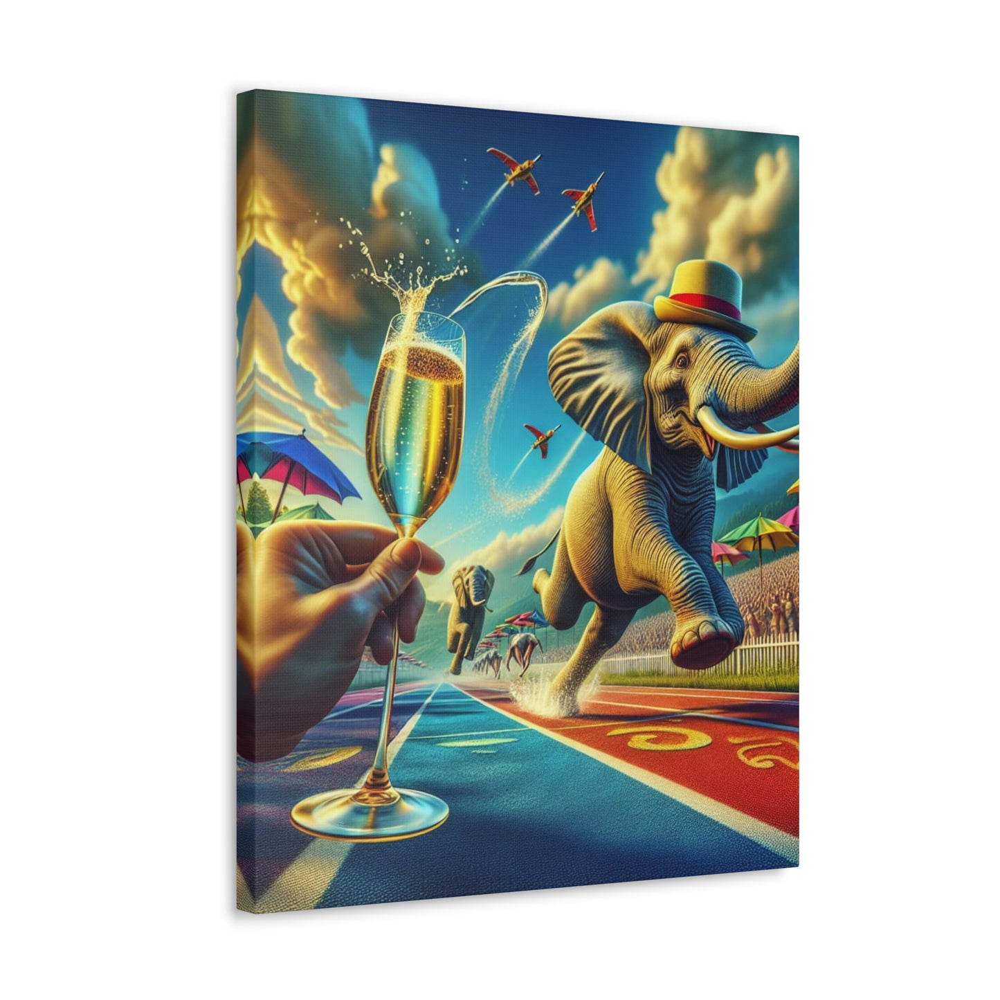 Canvas Gallery Wrap - The Havana Elephant 100 metre dash!