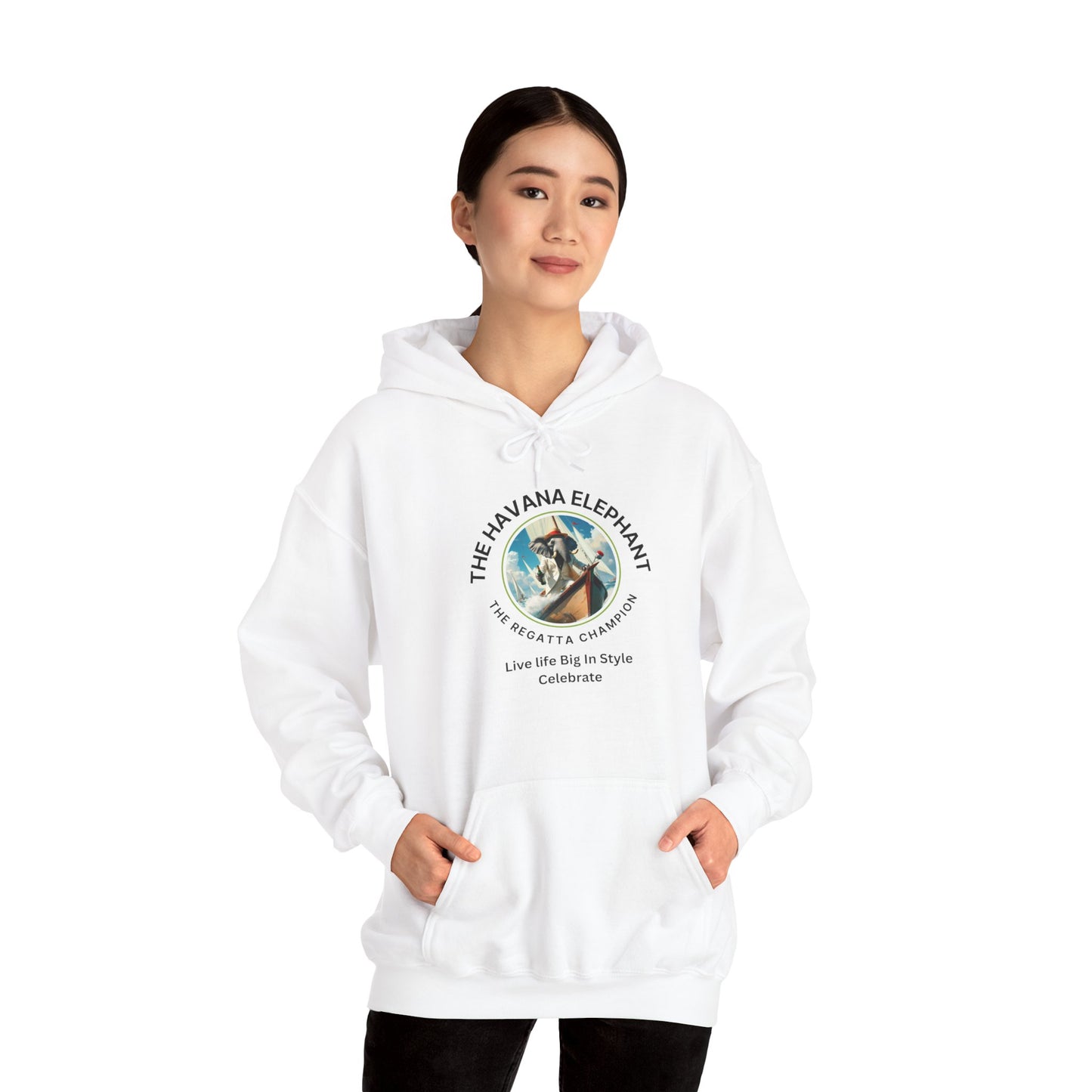 Sweatshirt -  Heavy Blend Hooded  - Havana Elephant -The Regatta Champion